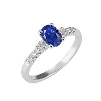 Anello Gazzola Gioielli Donna in Oro bianco Zaffiro 1.08 Ct AN-2186P-8-1-10-Z-OV-N-F-VS - AN-2186P-8-1-13-Z-OV-N-G-SI